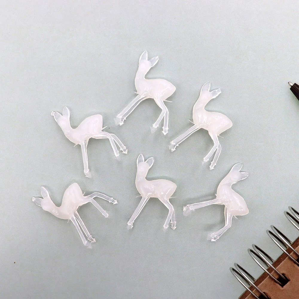Искусственная мини-кукла-олень модель сада пластиковые поделки статуя семейное