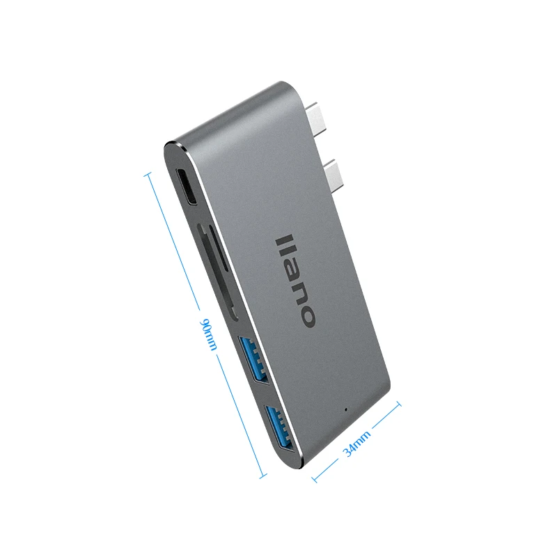 USB C концентратор двойной тип для Мульти 3 0 MacBook Pro адаптер Thunderbolt док-станция USB-C