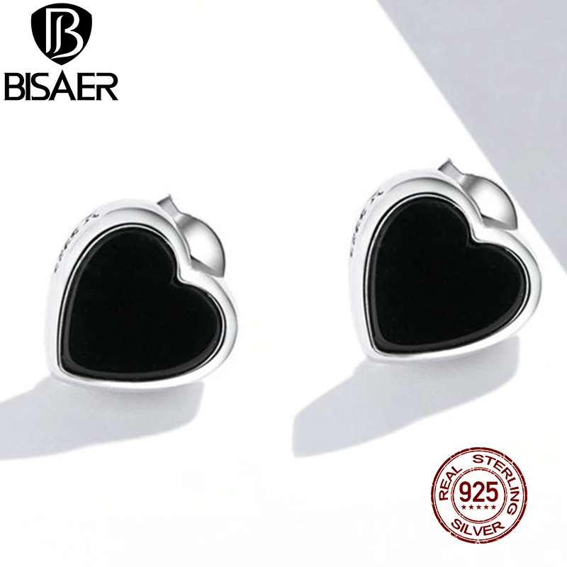 Женские серьги гвоздики из серебра 925 пробы с искусственным