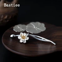 bastiee high quality brooch luxury brooches for women silver 925 jewelry lotus fower hmong handmade