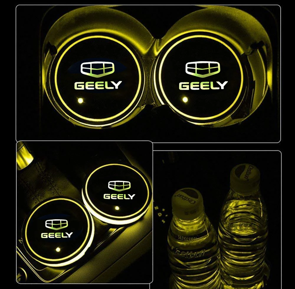 2 шт. Автомобильные светодиодные подсветки для чашесветильник Geely emgrand ec7 ec8 ck atlas ck2