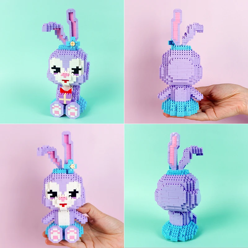 2020 Новая игрушка конструктор модель из мультфильма пурпурный кролик два дизайна