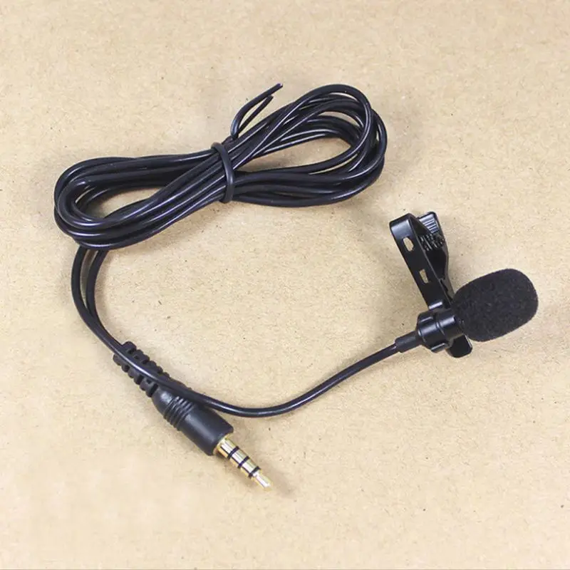 

Portable External 3.5mm Hands-Free Wired Lapel Clip Microphone for Loudspeaker phone computer accessory