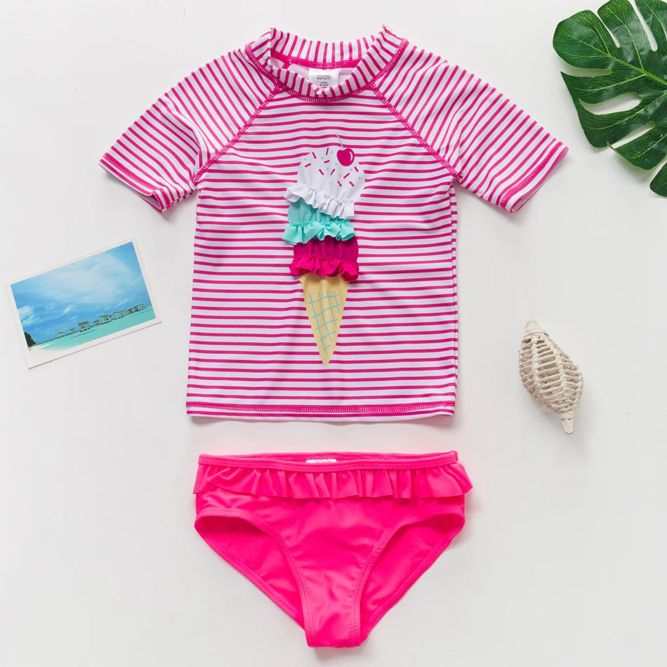 Новые 2019 для маленьких девочек Купальник Единорог один штук Детские купальники