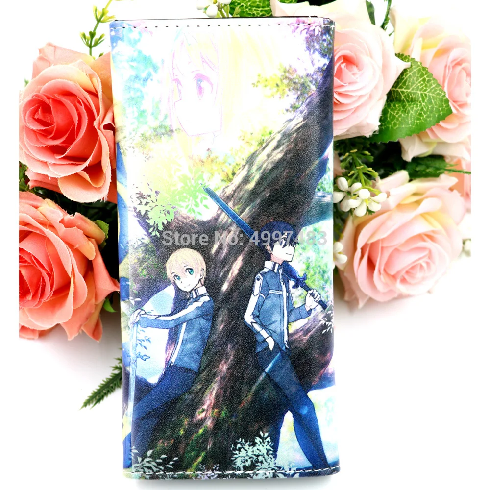 Аниме Sword Art Online SAO клатч кошелек Kirigaya Kazuto Синтетическая кожа с внутренним
