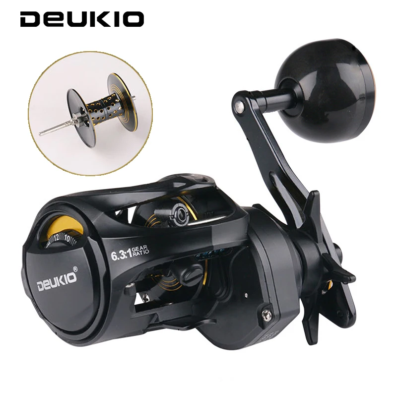 Катушка для спиннинга DEUKIO BW300 высокоскоростная 7 1: 1 двойная тормозная система 16