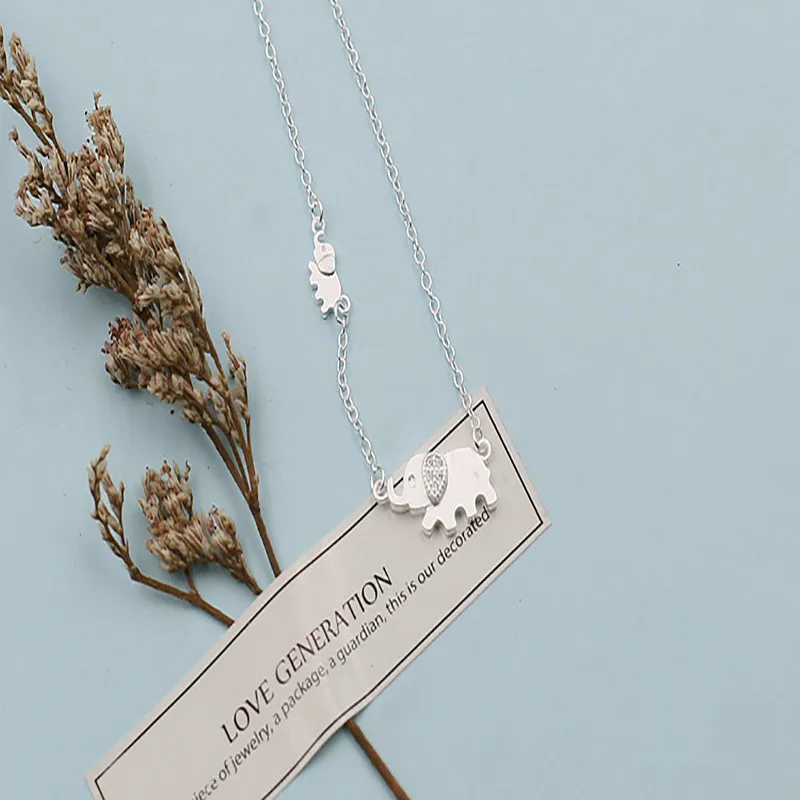 Модное ожерелье серебряного цвета S925 для женщин маленькое с подвеской в виде