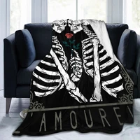 vi the skull lovers romantic throw blanket for chair cozy microfibre blankets and throws suprise gifts