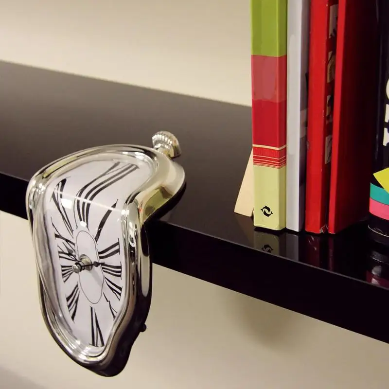 Creative Retro Clock Table Corner Type Twisted Roman Numeral Deformation Decoration Space-time Supplies Home K2U3 | Дом и сад