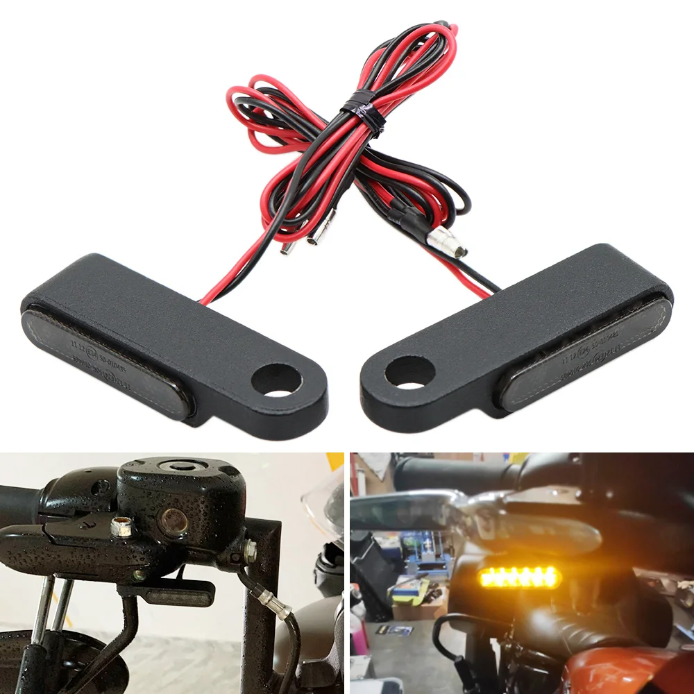 

Nordson Aluminum Alloy 1Pair 12V Motorcycle Indicators LED Turn Signal Light Handlebar Amber signal lamp Blinker Black Chorme