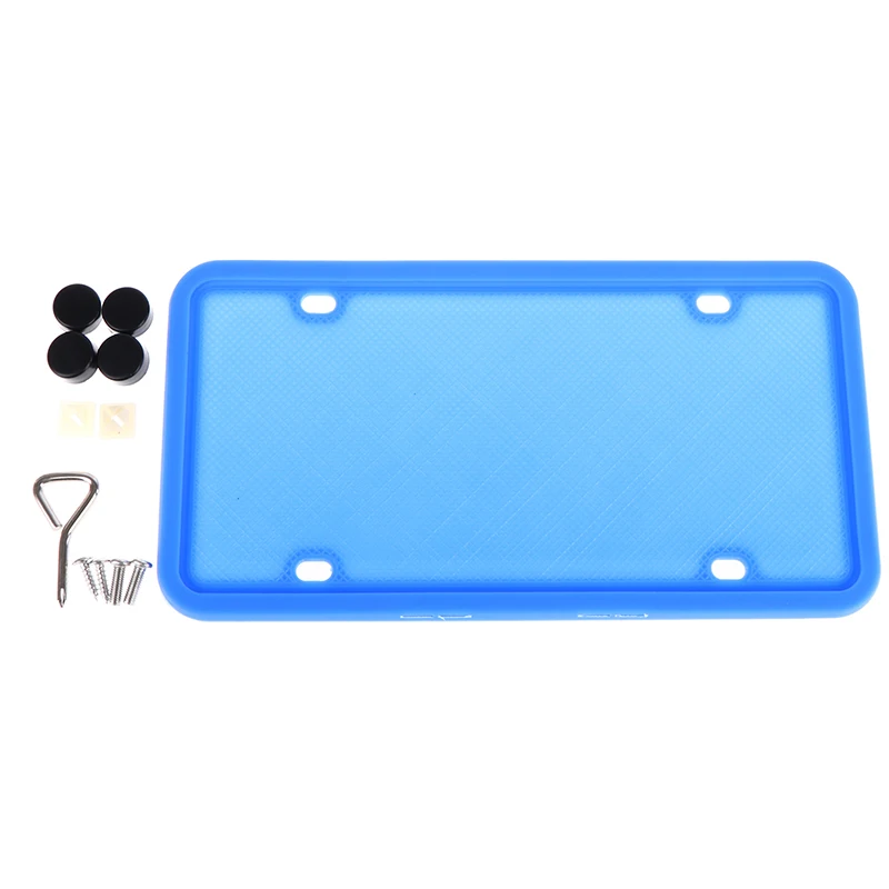 

1PCS Silicone License Plate Frame American Standard License Frame Screw Does