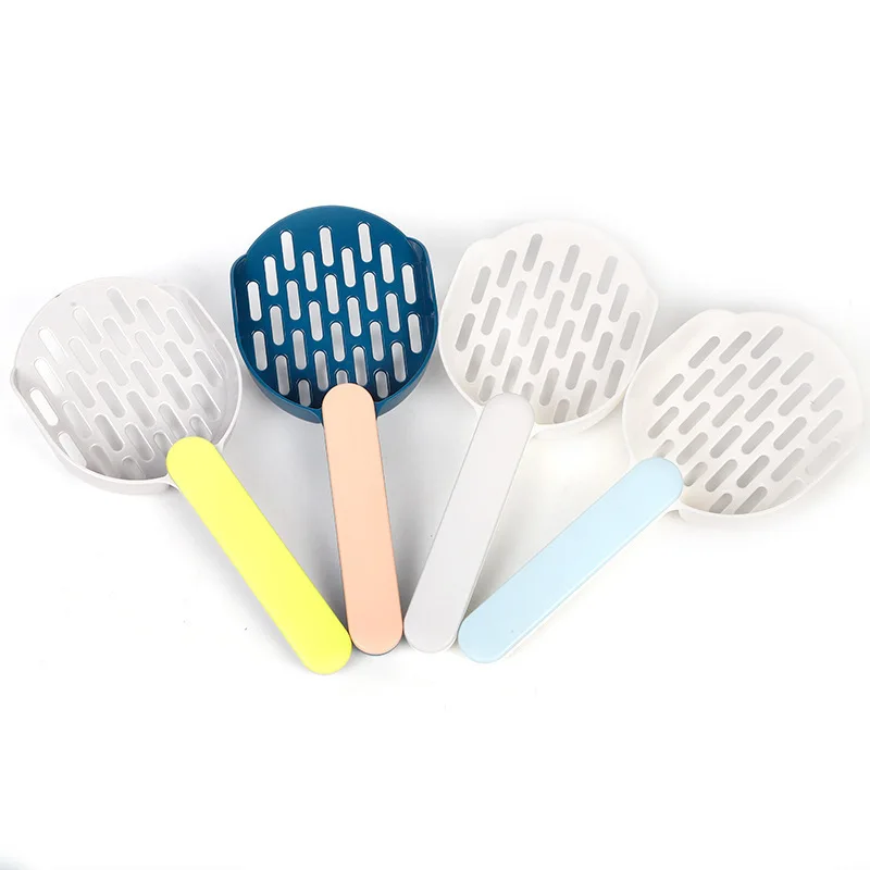 

Cat Cleaning Supplies Cat Litter Shovel Color Matching Handle Grid Cat Litter Shovel Cat Poop Shoveling Artifact Large Cat Poop