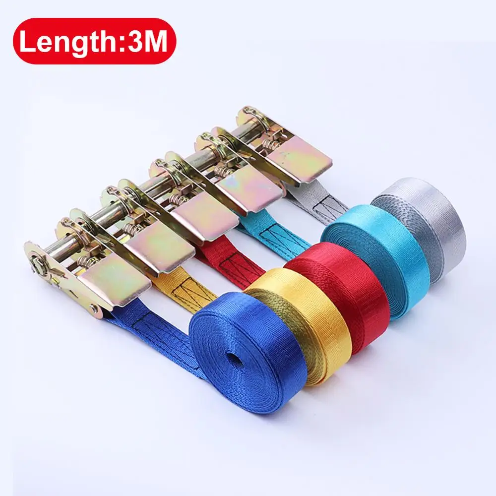 

3M Metal Buckle Tie-Down Belt Cargo Straps for Car Motorcycle Bike With Buckle Tow Rope Strong Ratchet Belt for Luggage Bag
