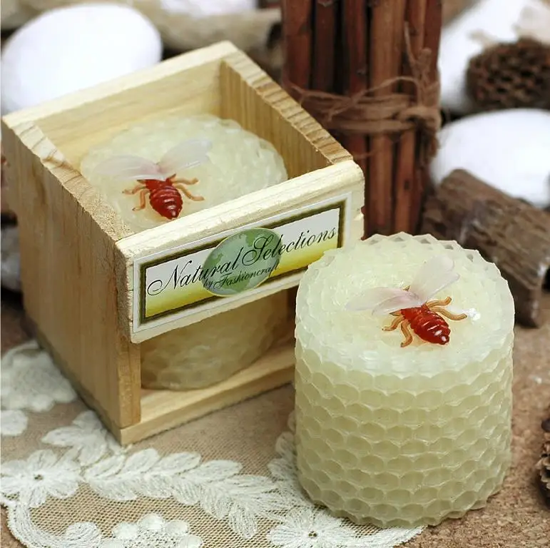 Свеча в виде свечи из пчелиного воска праздничное украшение для крещения