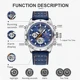 2022 New Dual Display Men Watches Luxury Sport Waterproof Quartz Electronic Watch For Men Fashion Leather Luminous Chronograph Other Image