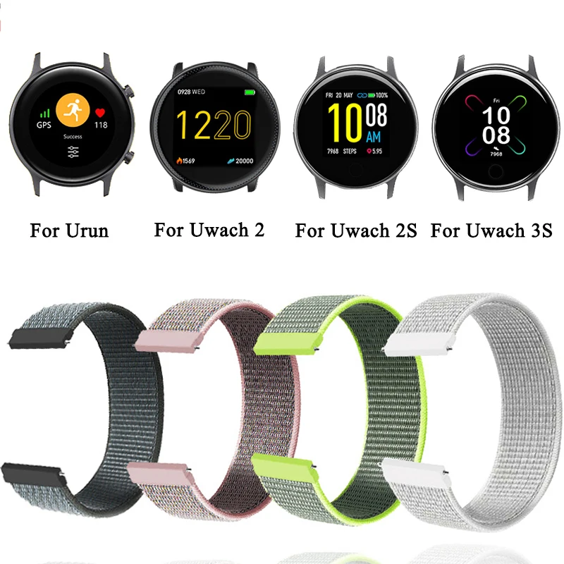 

Ремешок нейлоновый для Umidigi Urun S Band 22 мм, браслет для Umidigi Uwatch 3S/2S, Женские аксессуары для смарт-часов