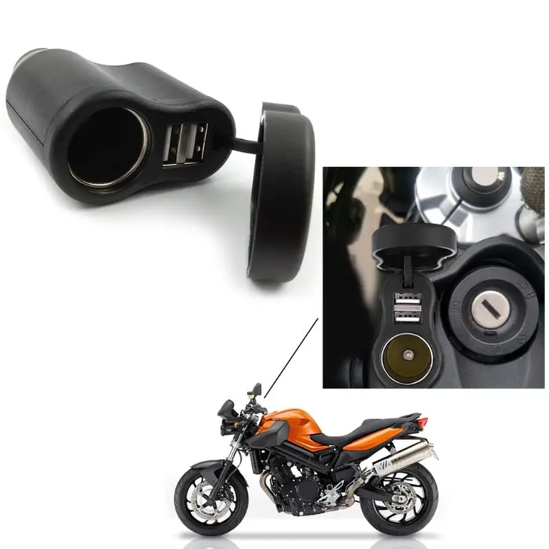 

Двойное зарядное устройство USB DIN гнездо прикуривателя для BMW Triumph Hella мотоцикл двойное зарядное устройство USB