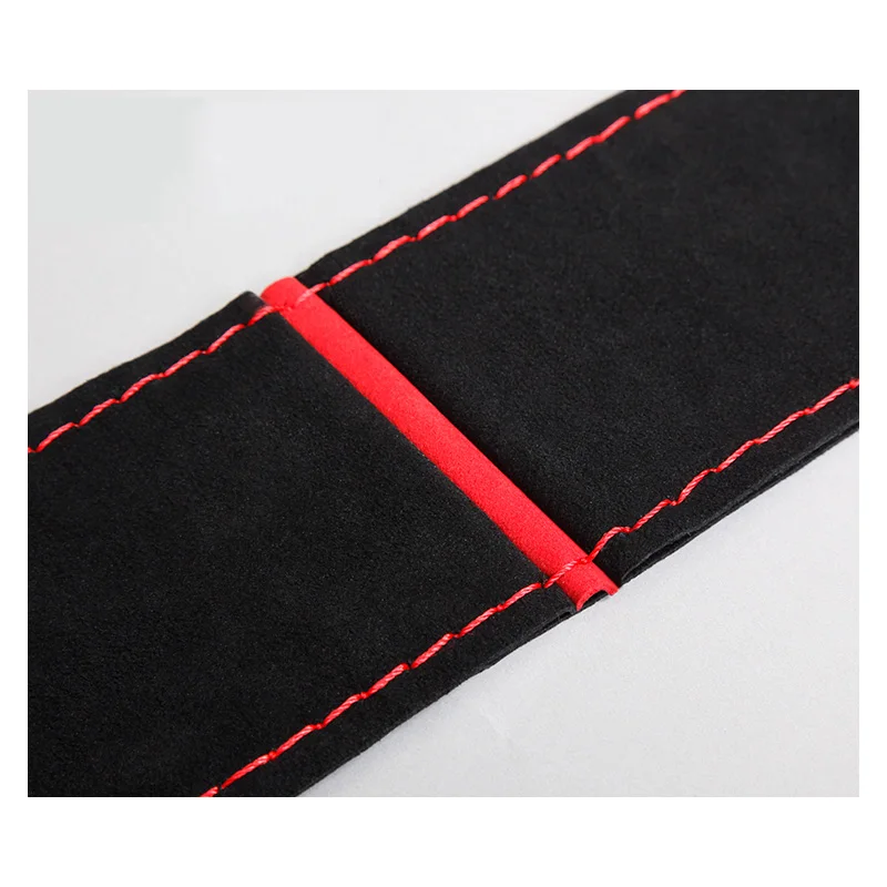 Ручной черный замшевый чехол рулевого колеса автомобиля для Volkswagen Golf 7 GTI R MK7 VW Polo