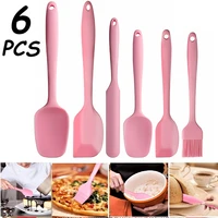 non stick silicone cream spatula scraper spoon oil brush heat resistant spatulas flexible kitchen utensils for baking cooking