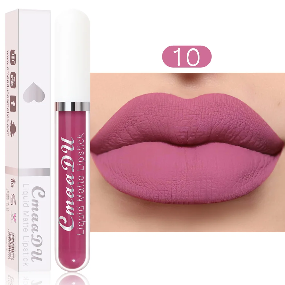 

18 Colors Matte Velvet Lip Gloss Nude Liquid Lipsticks Waterproof Long Lasting Nonstick Cup Lipgloss Makeup Sexy Lip Tint Glaze