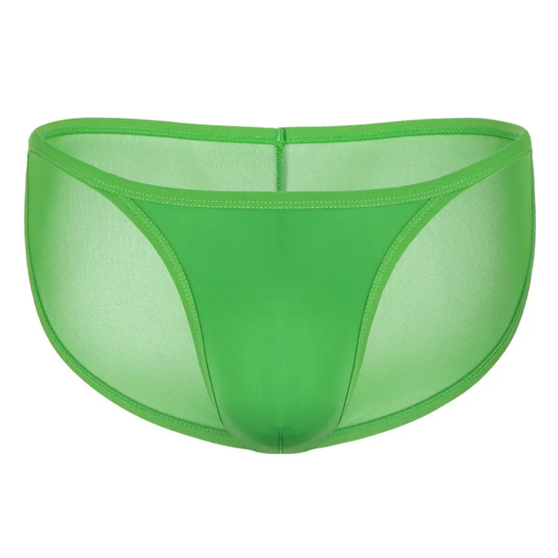 6PCS New Men's Underwear Low Rise Briefs Sexy Breathable Tangas Mesh Thong See Through Lingerie Fashion Thong Male Underpants