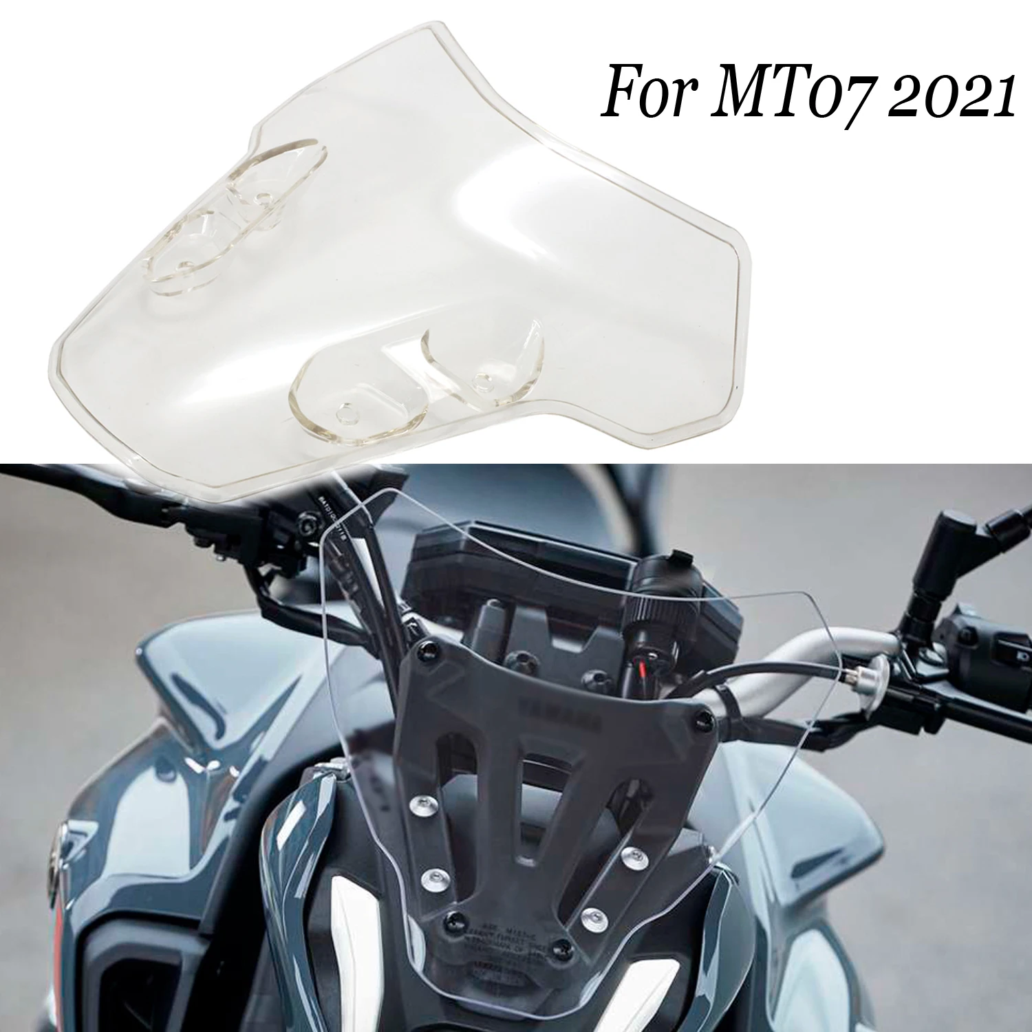 

2021 For Yamaha MT07 Windscreen MT-07 MT 07 Motorcycle Windshield Deflectors Wind Shield Screen Protector Parts