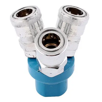 

1/4BSP Female to Nitto Style 3 Way Quick Connect Splitter Pneumatic Air Fitting