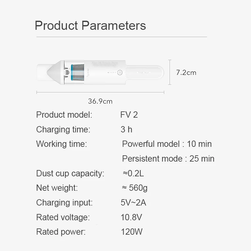 Новинка XIAOMI MIJIA Cleanfly Портативный Ручной пылесос 2 для дома беспроводной мини пылеуловитель сильный Циклон всасывания