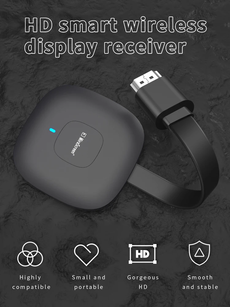 

2.4G Wireless HDMI-compatible Wifi Display Receiver Mirror Screen Miracast Airplay Media Stream Android TV Stick HDTV Dongle