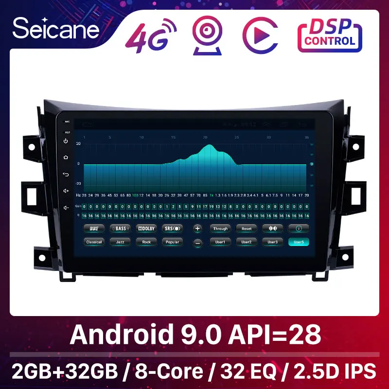 Автомагнитола Seicane Android 9 0 10 1 дюйма для Nissan NAVARA Frontier NP300 Renault Alaskan 2011 2016 GPS