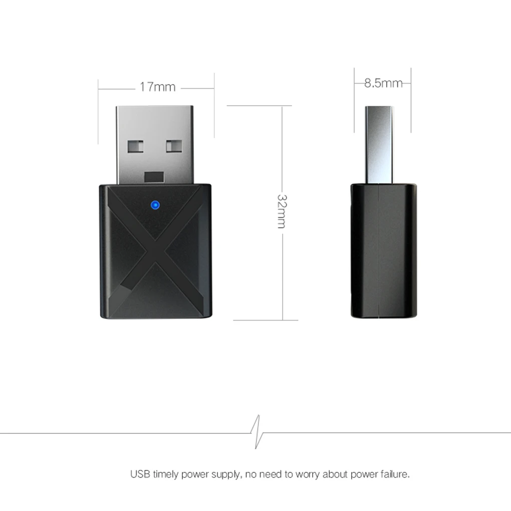 2 в 1 USB Bluetooth 5 0 передатчик приемник Мини 3 мм AUX стерео беспроводной адаптер для ТВ