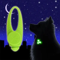 pet dog led collar light silica gel glowing pendant tag light night safety pet lead necklace bright decor collars for puppy