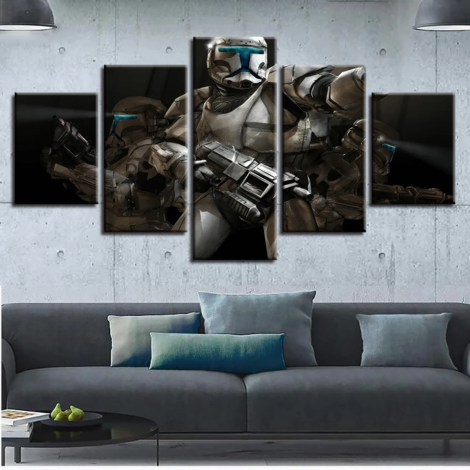 Картины на холсте Звездные войны Боевой настенный киноплакат 6 художественная