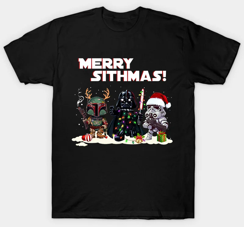 Футболка с надписью Star Wars Merry Sithmas Дартом Вейдером рождественским праздником