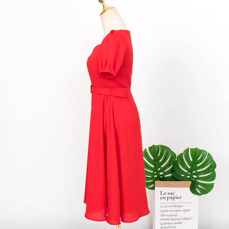 Красное платье с поясом для женщин беременных в отеле дель Луна аналогичное