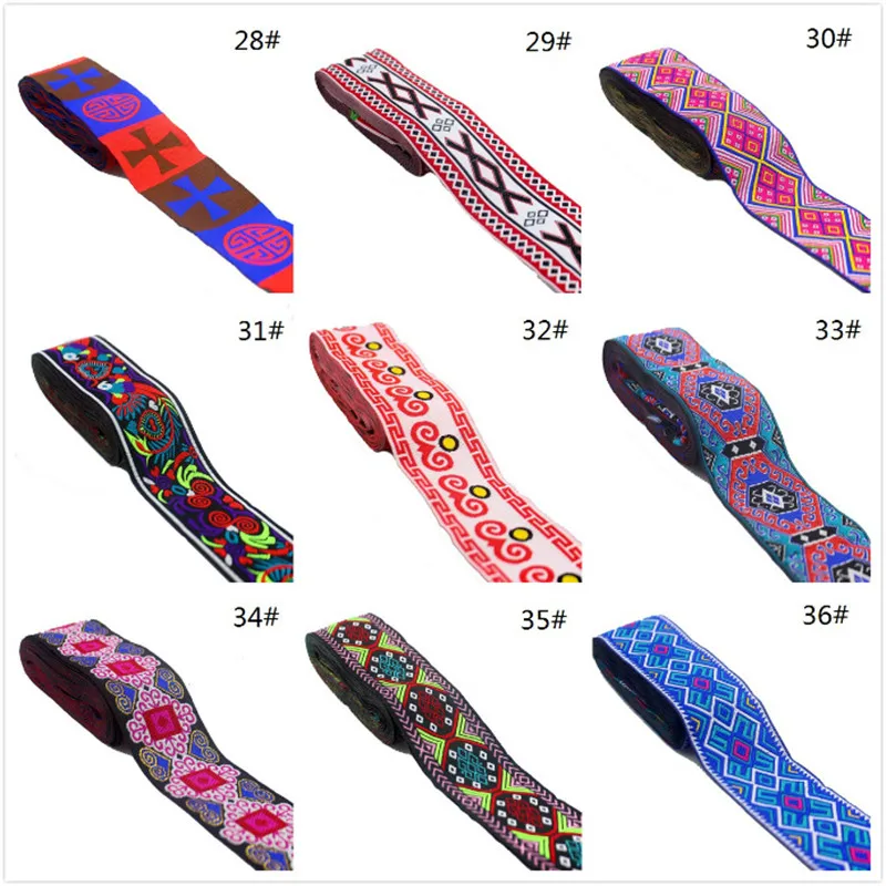 Модная вышивка Национальная кружевная ткань тесьма для одежды сделай сам