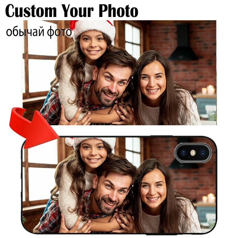 DIY Photo Custom Phone Case For iPhone XR XS 11 MAX X 7 8 Plus 6 6S Pro Black Soft TPU Cover Picture Personalized |