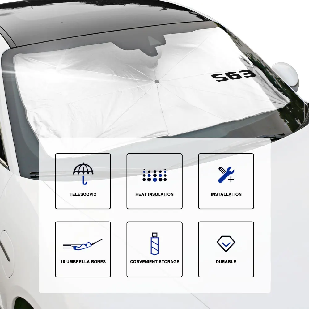 Автомобильный чехол для лобового стекла Mercedes Benz A35 A45 C43 C63 CL CLA35 E S 63 SLS W203 W204 W124