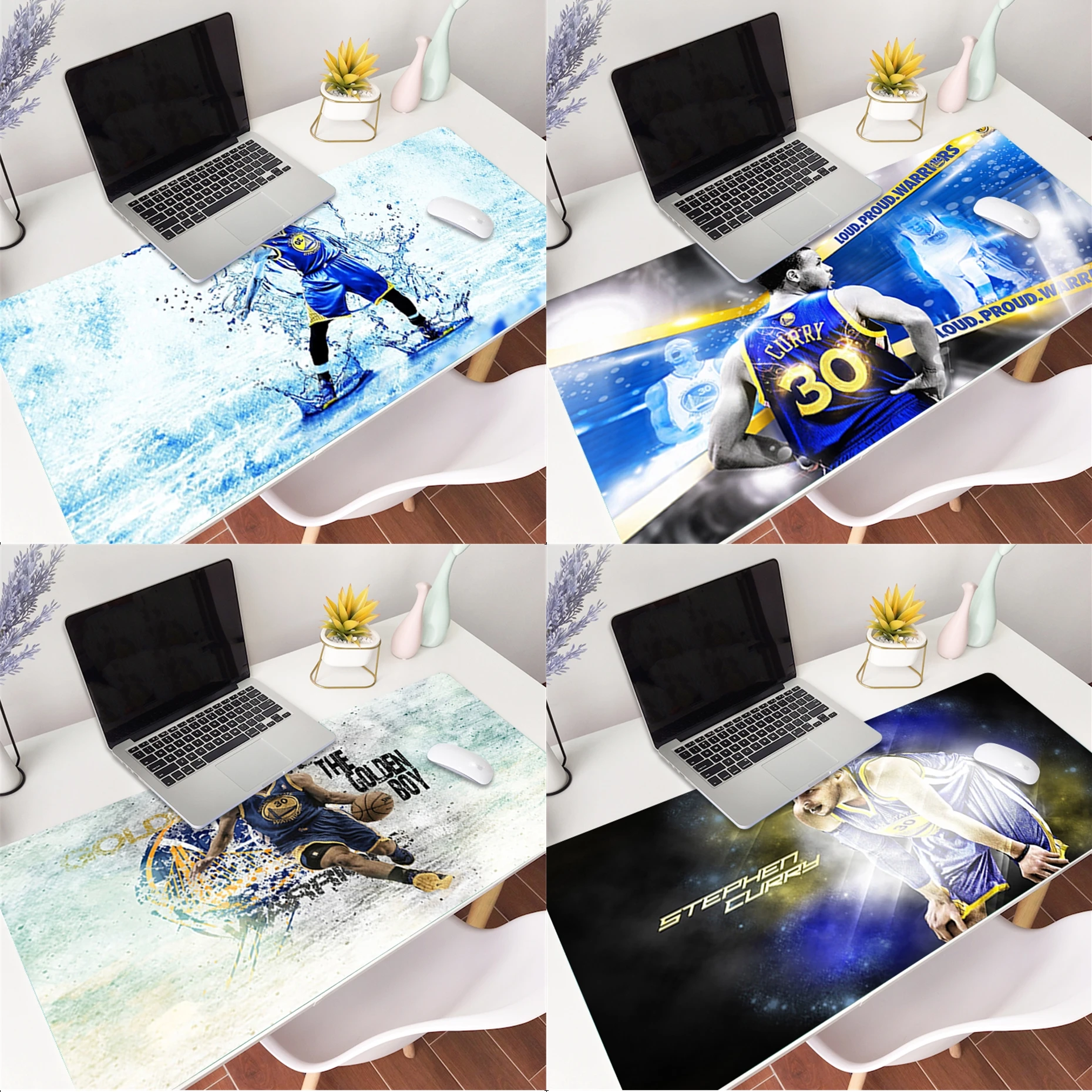 

Stephen Curry Boy Gift Pad mouse mat high quality DIY picture with edge locking Size for 90x40cm 80x30cm Rubber Mousemats