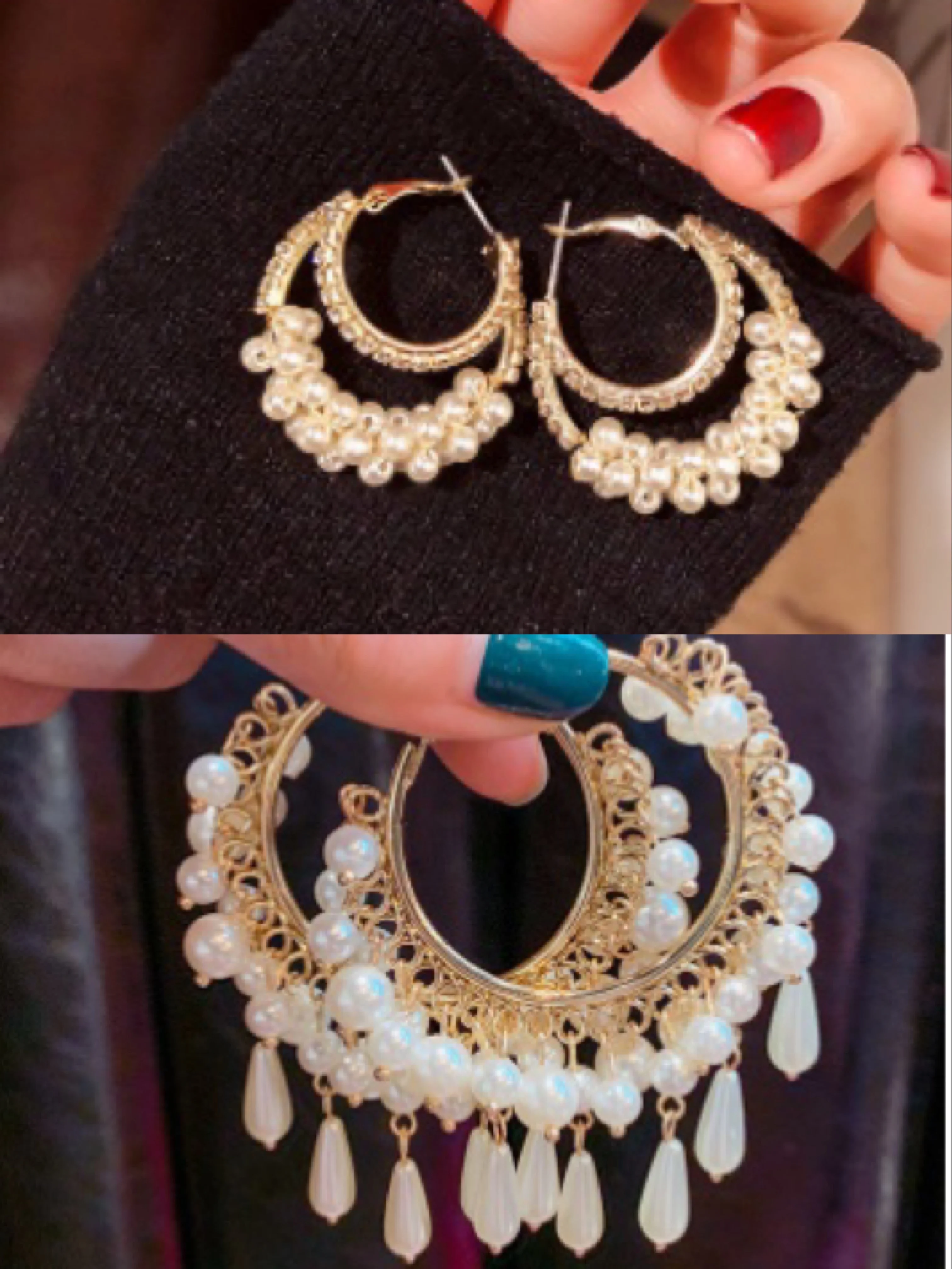 

12 шт./лот, роскошные большие круглые жемчужные серьги-кольца для женщин, богемные геометрические большие массивные висячие серьги