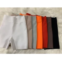high quality women sports outfit female yoga gym fitness black gray white running rayon bandage shorts pants