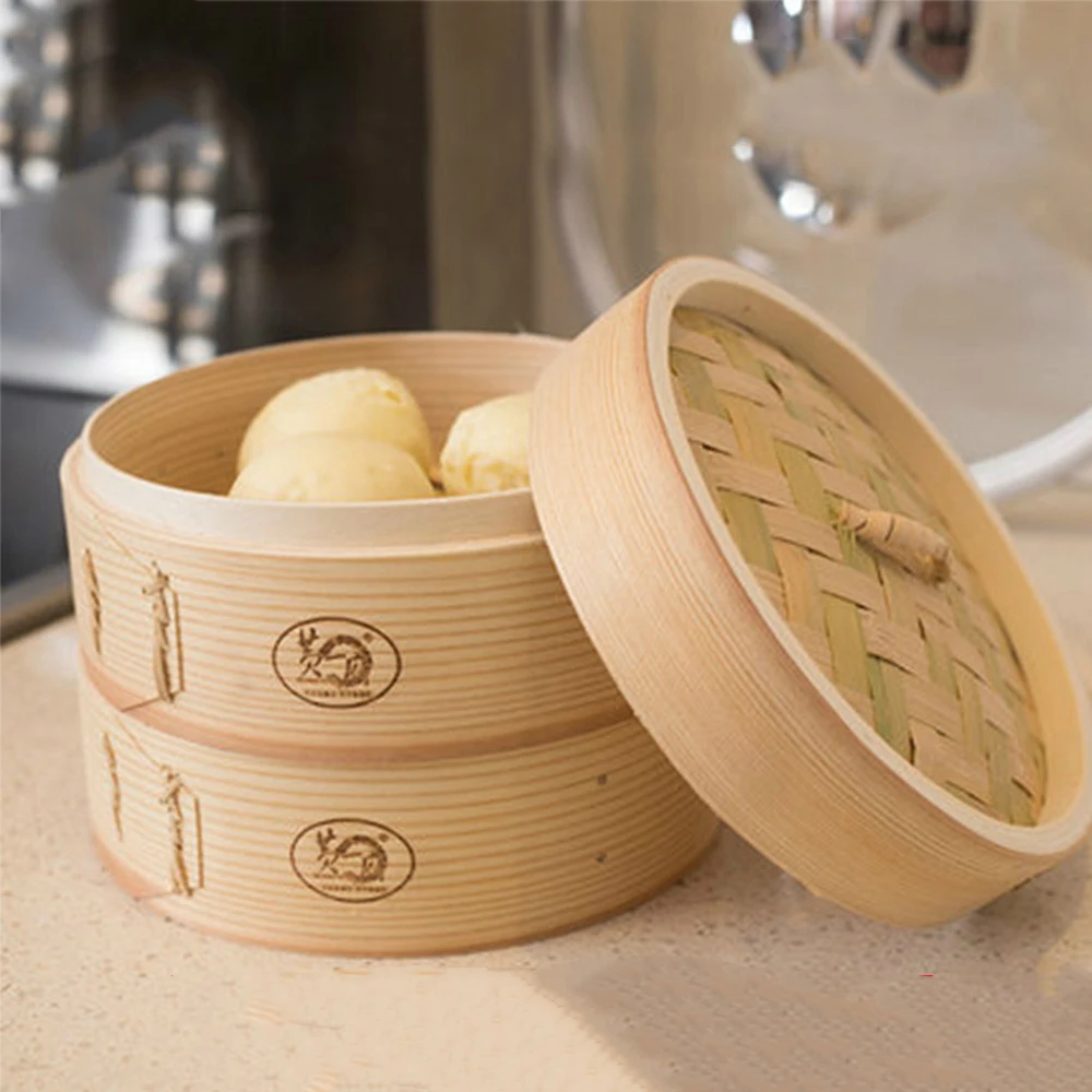 Бамбуковая Пароварка Dim Sum посуда для рыбы мгновенный чайник пароварка корзина