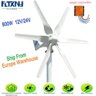 Ветряная Турбина FLYT 800 Вт 12 в 24 В малошумный маленький ветряной генератор для домашнего использования 6 лопастей с MPPT контроллером