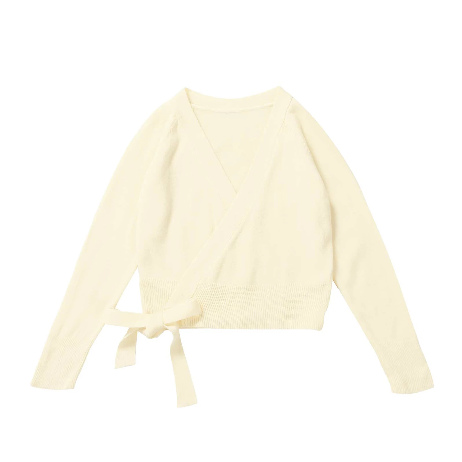 

Winter Kids Girls Ballet Wrap Top Classic Long Sleeve Knit Cadigan Sweater Dance Tops Warm-up Ballet Gymnastics Leotard Clothes