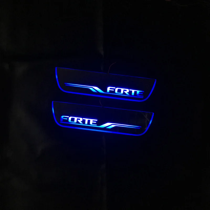 

Welcome Pedal Lights For Kia Forte 2009 - 2018 2019 Pedal car Door Sill Pathway Lamps led thresholds scuff plates Avante md auto
