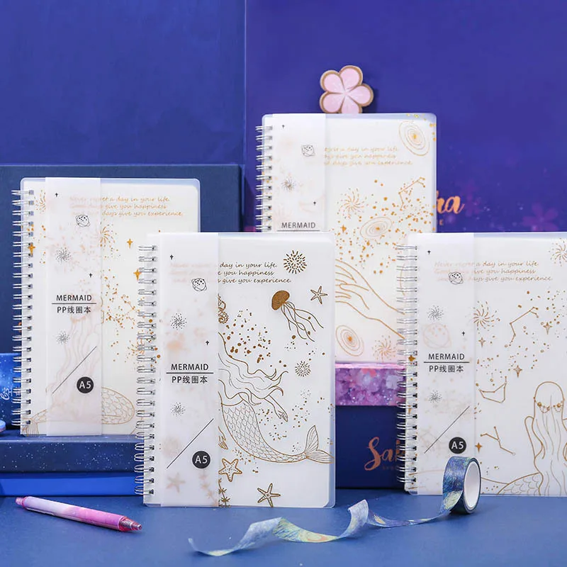 Kawaii планировщик книга с лазерной катушкой креативный Русалочка шаблон Дневник