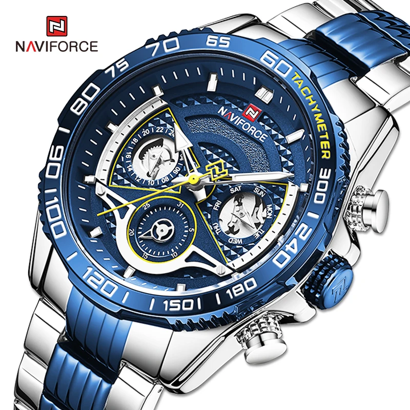 Новинка 2020 мужские часы NAVIFORCE Топ бренд роскошные Бизнес Кварцевые наручные