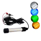 Погружной светодиодный светильник для рыбалки, 1200 лм, 5 м, подводная рыболовная приманка глубокого падения, лампа для поиска приманки, кальмар, 12-24 В, белый, зеленый, синий