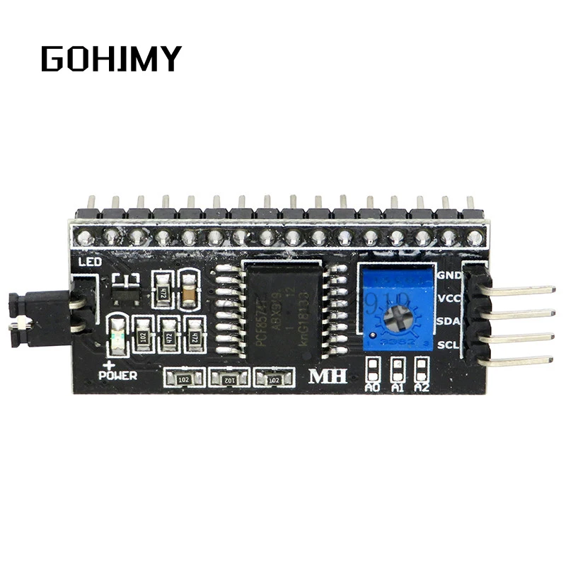 Модуль последовательной платы с портом PCF8574 IIC/I2C/TWI/SPI интерфейсный модуль 1602 2004 ЖК