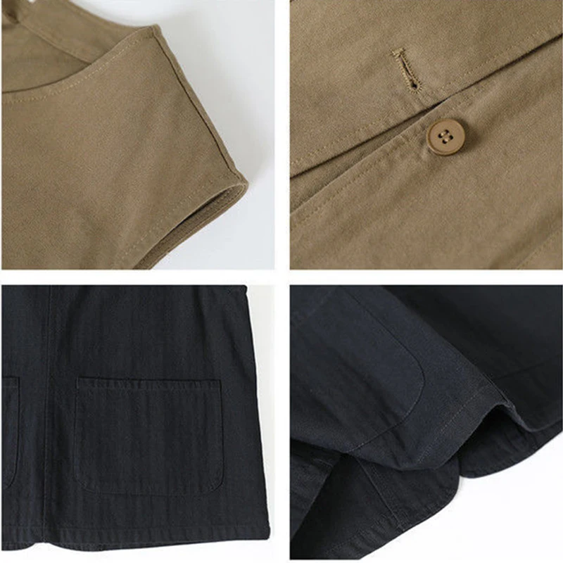 Жилет женский однотонный без рукавов с несколькими карманами однобортный |